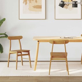 vidaXL Cadeira de jantar 2 pcs Natural 43 x 44,5 x 77 cm
