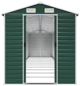 Abrigo de jardim 191x980x198 cm aço galvanizado verde