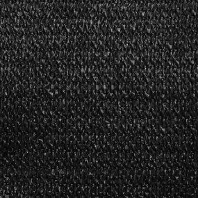 Para-sol estilo vela 160 g/m² 4/5x3 m PEAD preto