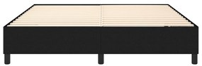 Estrutura de cama sem colchão 160x200 cm tecido preto