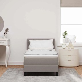 Cama Box Spring com Colchão Taupe, 80x200 cm, Tecido