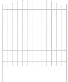 Cerca de Jardim com Topo Arqueado Branco 1,7x1,75 m em Aço