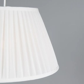 Candeeiro suspenso retro branco 35 cm - Plisse Retro