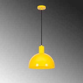 Candeeiro de Teto Sivani – Amarelo – 30 cm de Diâmetro, 117 cm de Altu