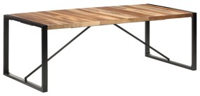 vidaXL Mesa de jantar 220x100x75 cm madeira maciça
