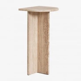 Mesa Lateral De Mármore Corwel Mármore Castanho Claro - Sklum