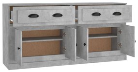 Aparadores 2 pcs derivados de madeira cinzento cimento