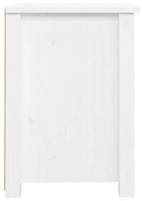 Mesa de cabeceira 40x35x49 cm madeira de pinho maciça branco