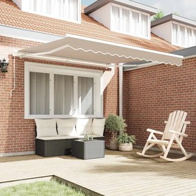 Toldo Retrátil Manual Bege 350 x 250 cm