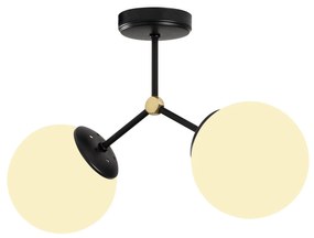 Candeeiro de Teto Damar – Preto e Branco – 44 x 15 cm