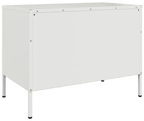 Móveis de TV 2 pcs 68x39x50,5 cm aço branco