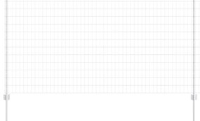 vidaXL Cerca e Poste Prateado 1,2 x 25 m Aço