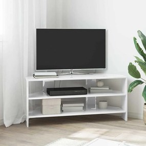 vidaXL ArmáriodeTVdeCanto Branco Alto Brilho 102x40,5x45cm