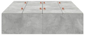Estrado de cama com arrumação Cinza Concreto 120x200 cm