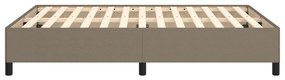 Cama sem colchão 140x190 cm tecido castanho-acinzentado