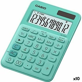 Calculadora Casio MS-20UC 2,3 X 10,5 X 14,95 cm Verde (10 Unidades)