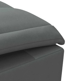 Chaise lounge de massagem com rolo tecido cinzento-escuro