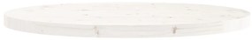 Tampo de mesa redondo Ø80x3 cm madeira de pinho maciça branco