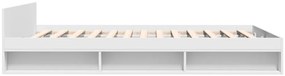 Estrutura de cama c/ gavetas 140x200cm derivados madeira branco