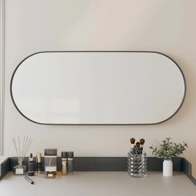 Espelho de parede oval 25x60 cm preto
