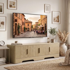 Móvel TV, 140 x 40 x 40 cm, Para Televisores até 60 Polegadas, Cor Carvalho