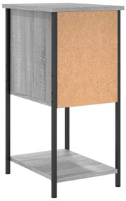 Mesa de cabeceira 32x42x70 cm derivados madeira sonoma cinza