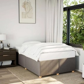 vidaXL Estrutura de cama sem colchão 120x190cm tecido cinzento