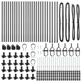 Postes de Cerca com Bases 26 pcs Ø32mm 110cm em Aço Galvanizado