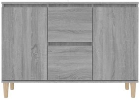 Aparador 101x35x70 cm derivados de madeira cinzento sonoma