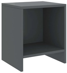 Mesas de cabeceira 2pcs 35x30x40cm pinho maciço cinzento-escuro