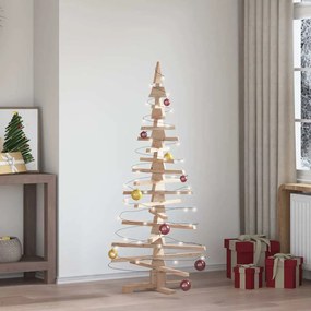 vidaXL Árvore de Natal de madeira para decoração 150 cm madeira maciça pinho