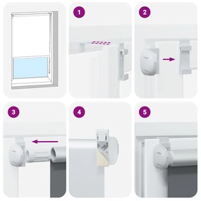 Estore de rolo 160 x 230 cm, Cinza