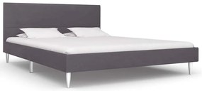 Estrutura para cama sem colchão 135x190 cm tecido cinzento