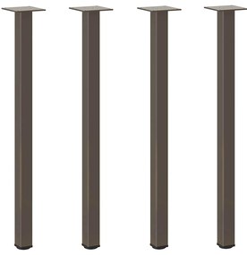 Pés de mesa de console 4 peças aço natural 72-74 cm aço