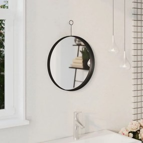 vidaXL Espelho suspenso com gancho 40 cm preto