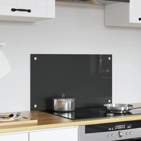 Protetor de parede de cozinha vidaXL Cinza Escuro 70x40x0,6 cm em vidr