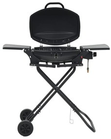 Grelhador/barbecue a gás portátil c/ zona cozinhar preto
