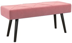 HOMCOM Banco de Pé de Cama Multifuncional e Moderno Banco de Dormitório com Pés de Aço e Assento Acolchoado 100x36x45 cm Rosa | Aosom Portugal