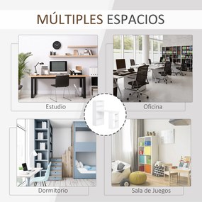 Secretária para Computador com Estante de Prateleiras para Casa Escrit
