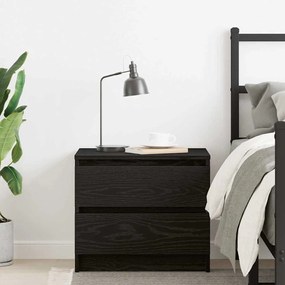 Cabeceira de cama vidaXL Preta em Carvalho 50x40x43,5 cm de Madeira En