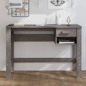 vidaXL Secretária HAMAR 110x40x75 cm pinho maciço cinza-claro