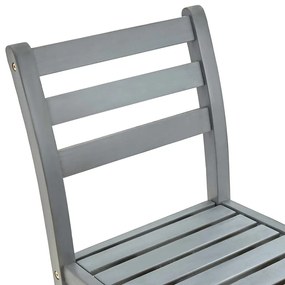Bancos de bar 4 pcs madeira de acácia maciça cinzento