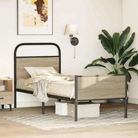 Estrutura cama s/ colchão derivados de madeira carvalho sonoma