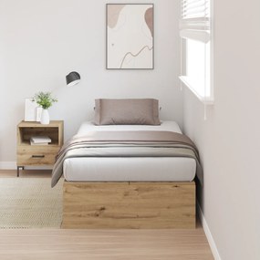 Estrado de Cama vidaXL em Carvalho Artesanal 90x200 cm