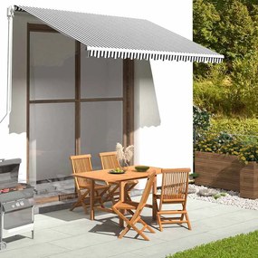 311986 vidaXL Tecido de substituição para toldo antracite e branco 350x250 cm poliéster