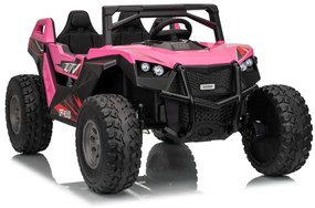 Buggy elétrico para Crianças 24V 2 Lugares RTR Monster Speed ​​4x4, Rodas Espuma EVA, assento couro ecológico Rosa