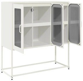 Aparador 100,5x39x107 cm aço laminado a frio branco