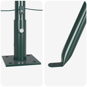 Postes para Cerca com Bases - 52 pcs, Ø32mm, 88,5cm, em Aço Galvanizad