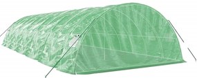 Estufa com estrutura de aço 60 m² 12x5x2,3 m verde