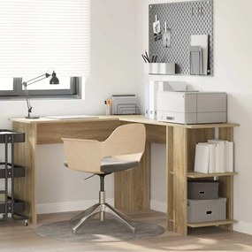 vidaXL Escrivaninha de Canto com Armazenamento em Carvalho Sonoma 140x113,5x75cm